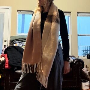 Steve Madden Soft Cream and Pink Scarf